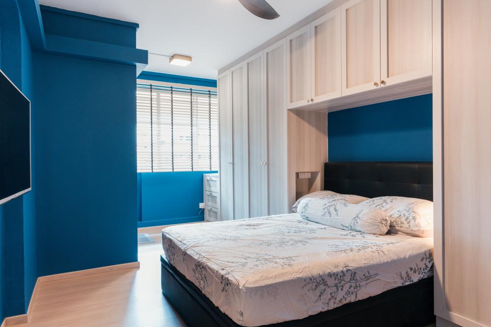 Modern Bedroom with Wardrobe and Built-in Bed