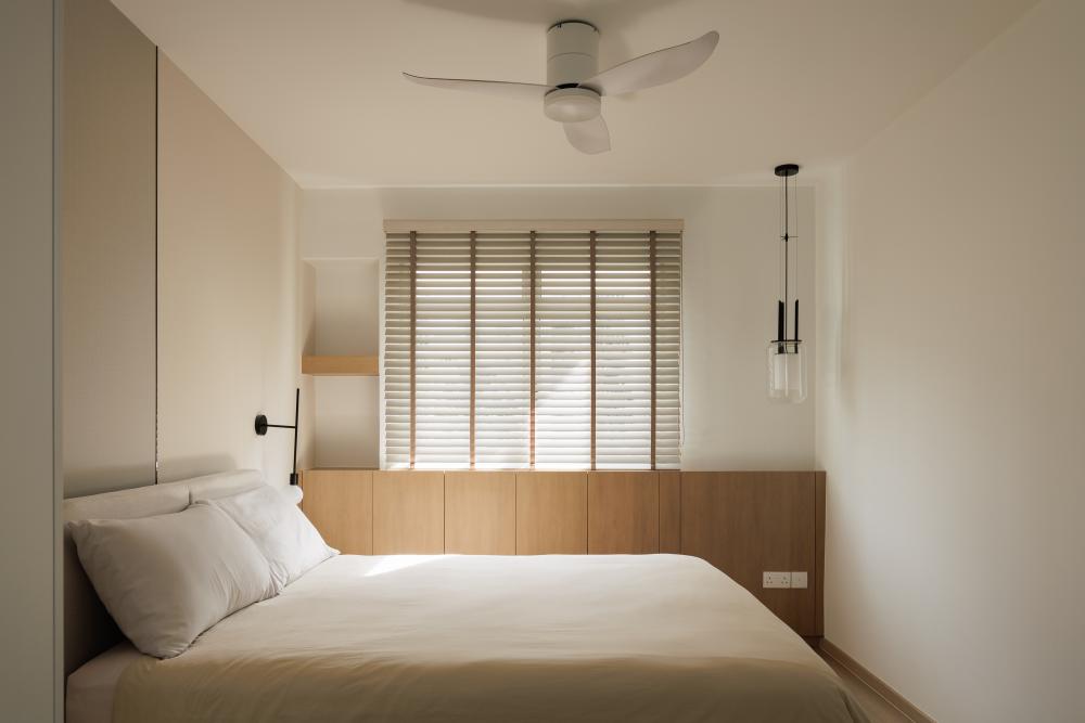 Minimalist Bedroom with Blinds and Venetian Blinds
