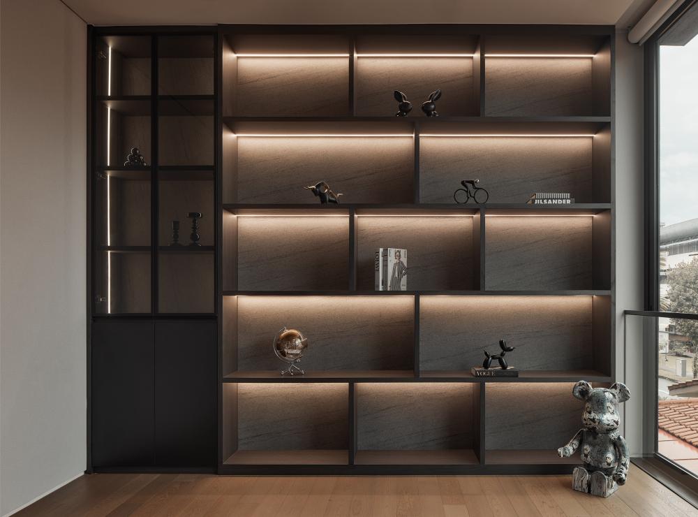 Modern Study with Lighting and LED Bulb
