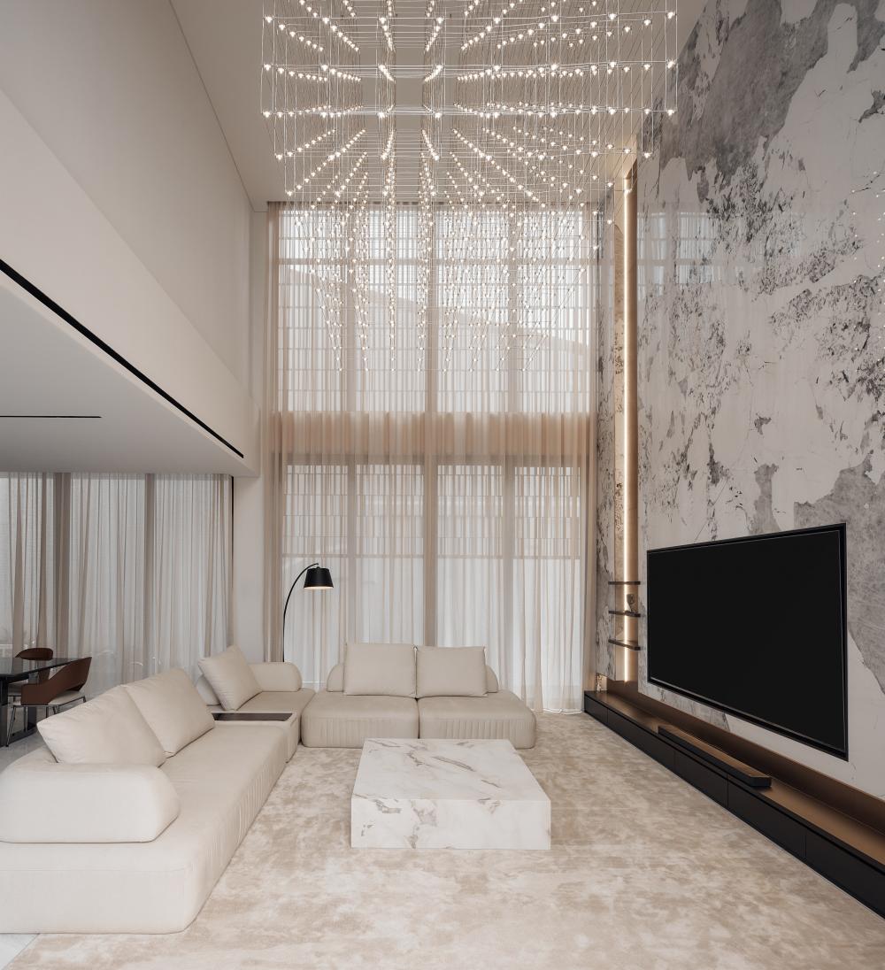 Modern Living Room with Sofa and Sofa Beds