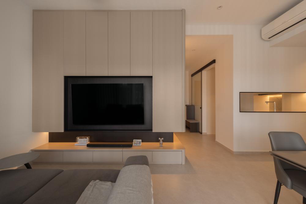 Minimalist Living Room with TV Console and Sofa