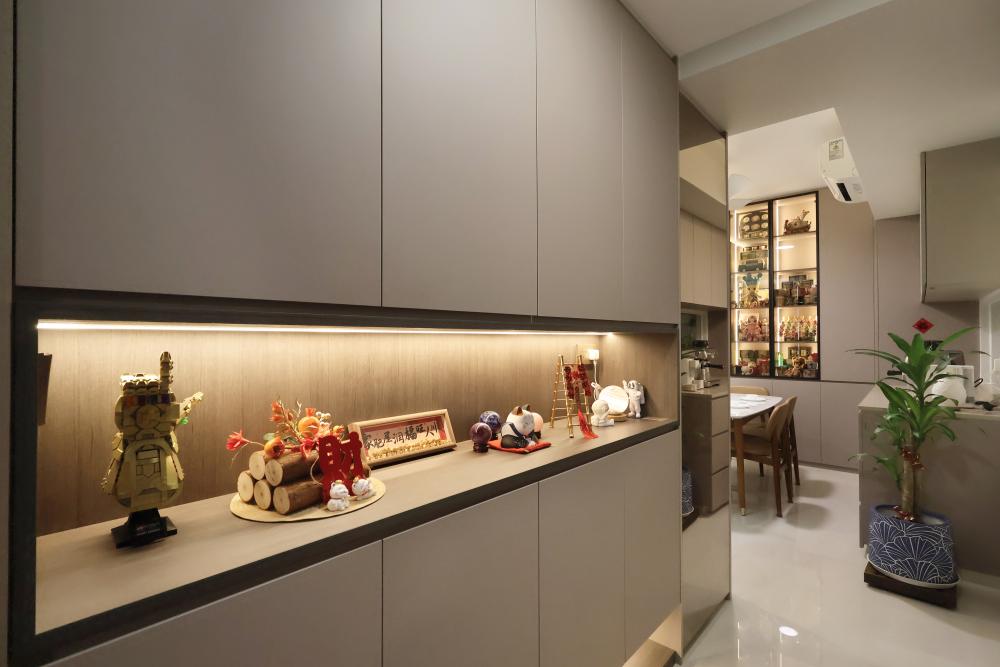 Minimalist Hallway with Small Storage and Shoe Cabinets