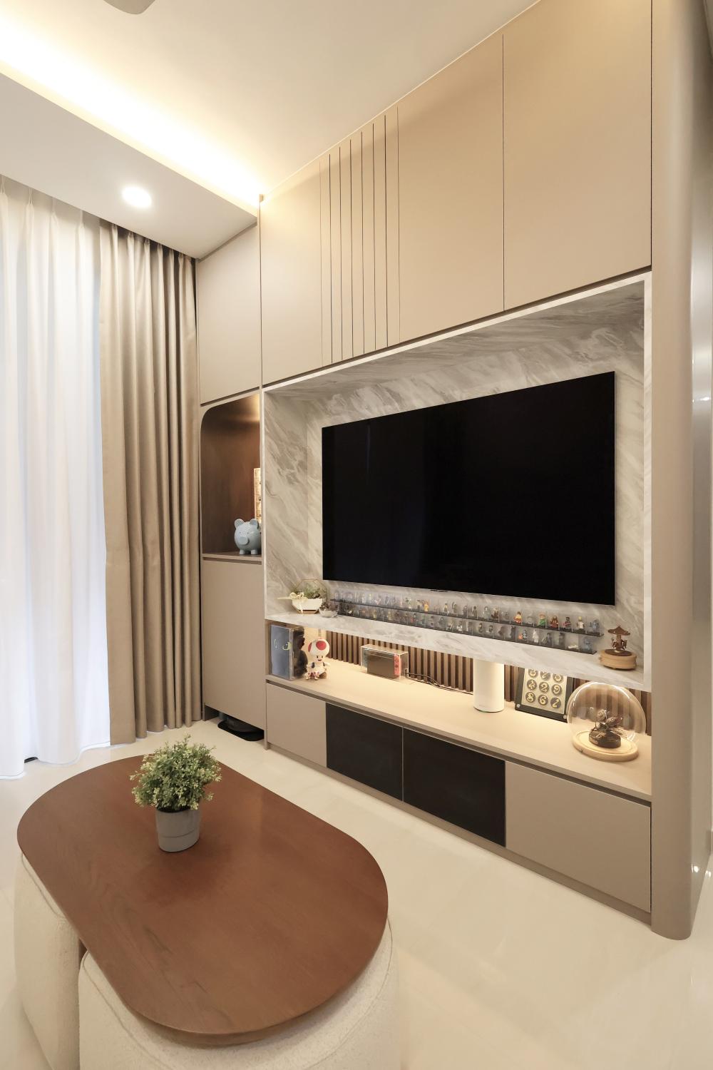 Minimalist Living Room with TV Console and Sofa