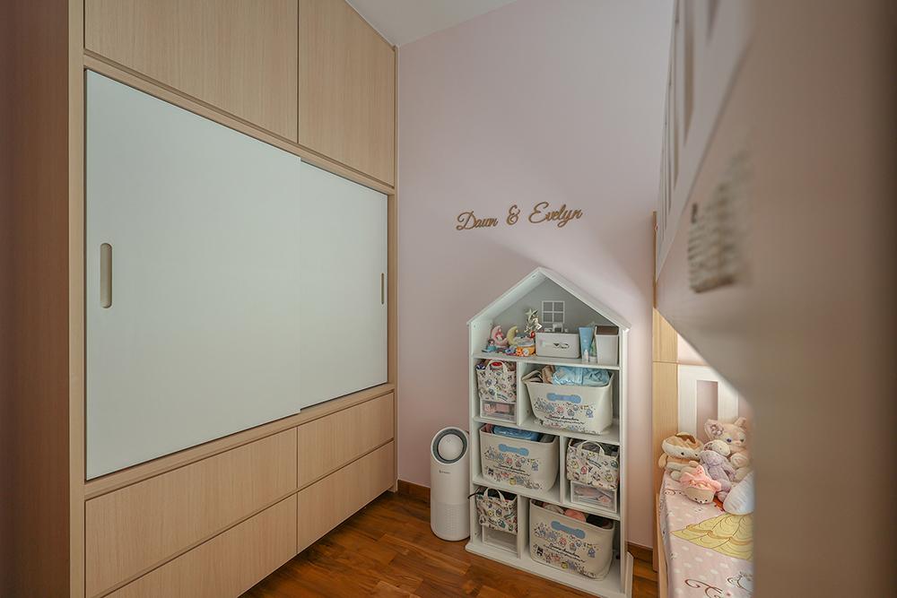 Scandinavian Kids Room with Wardrobe and Sliding Wardrobe