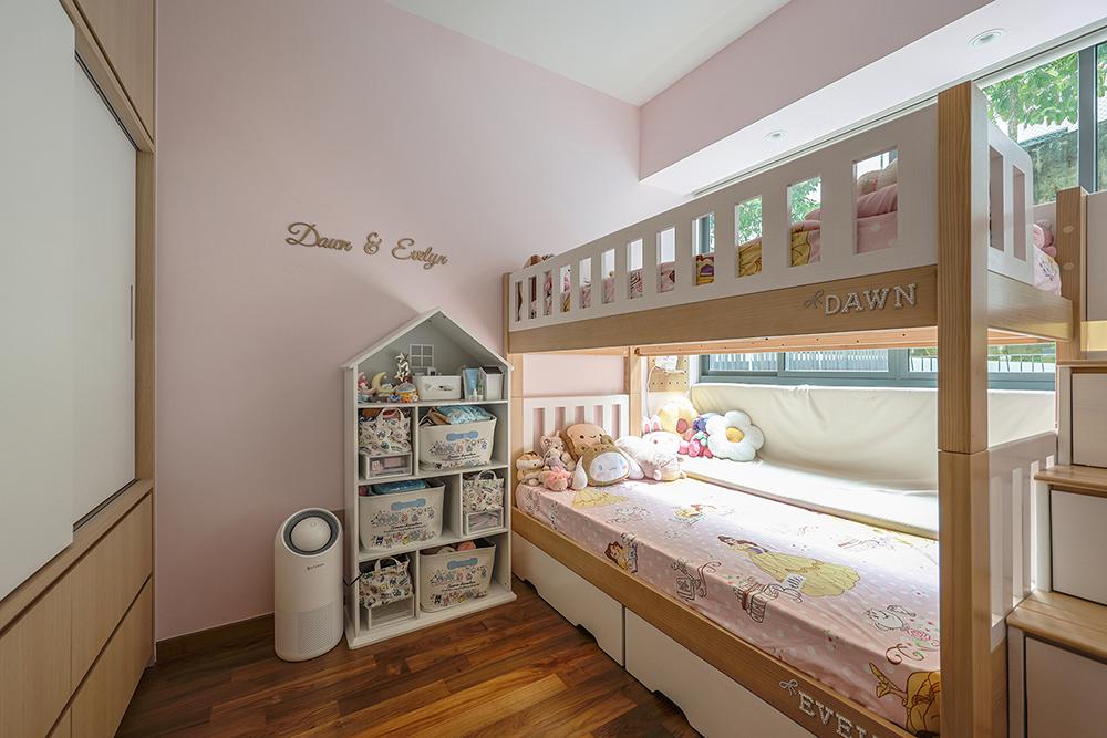 Scandinavian Kids Room with Wardrobe and Sliding Wardrobe