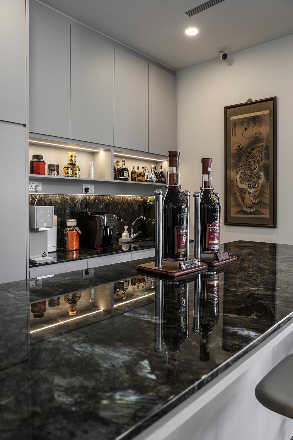 Modern Home Bar with Countertop and Bar Counter