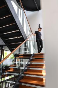 Modern Hallway at 4-storey Landed House