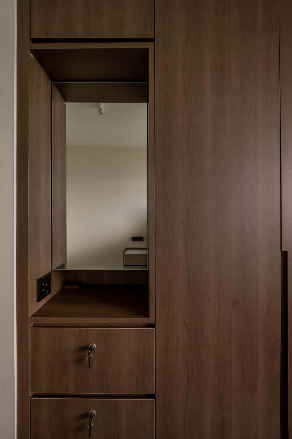 Minimalist Bedroom with Wardrobe and Sliding Wardrobe