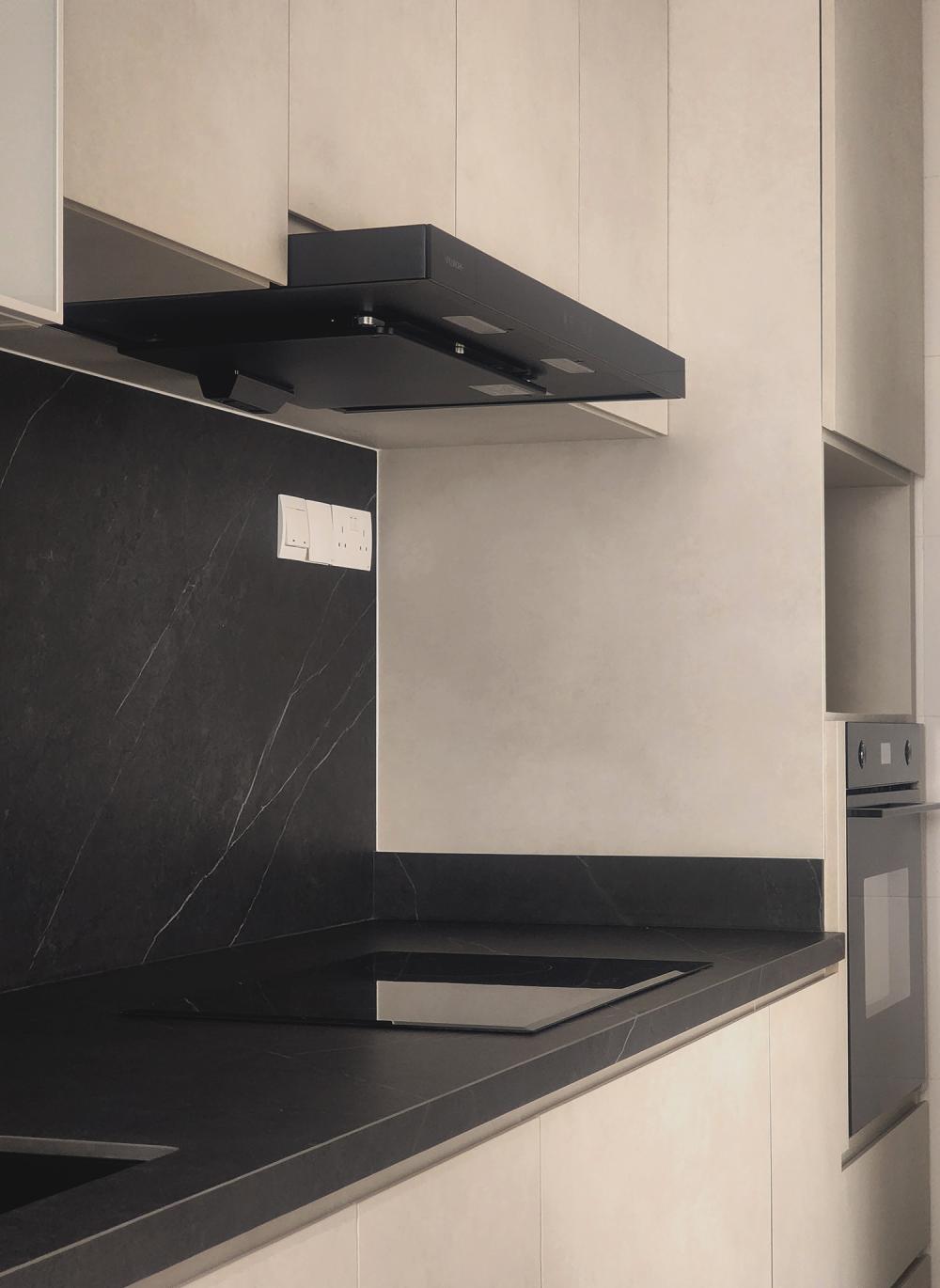 Minimalist Kitchen with Countertop and Kitchen Accessories