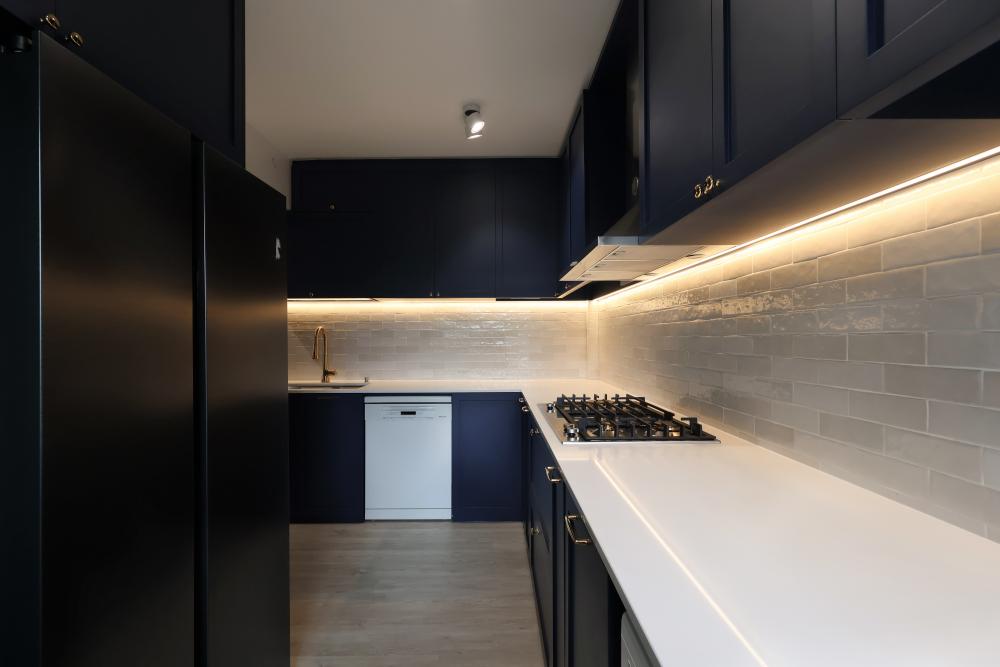 Contemporary Kitchen with Kitchen Window and Open Kitchen