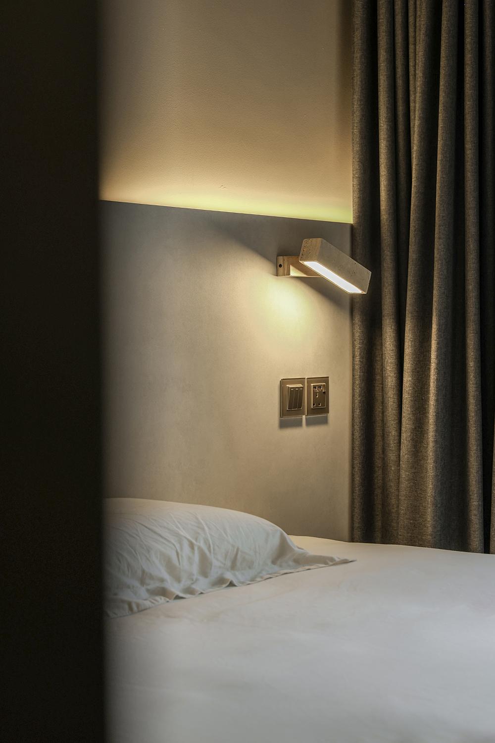 Modern Bedroom with Platform Bed and Built-in Bed