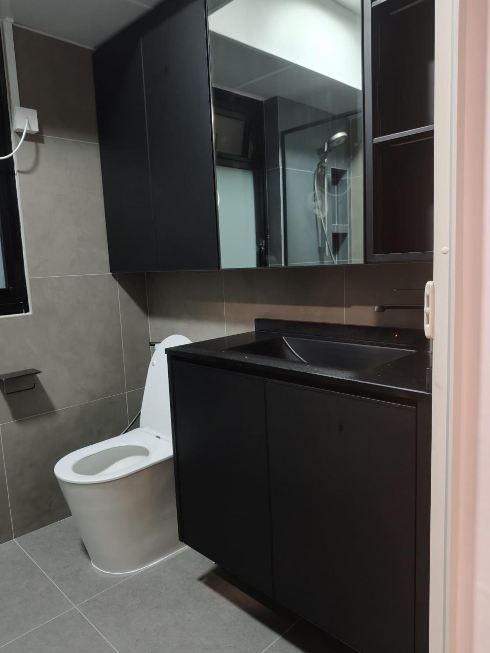 Modern Bathroom with Mirror and Bathroom Storage