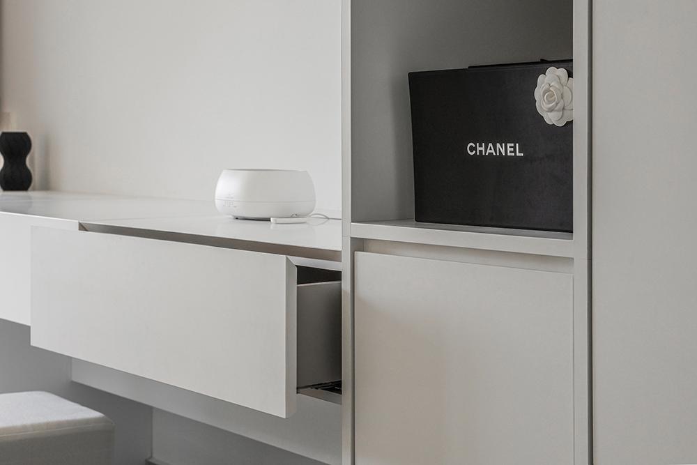 Minimalist Bedroom with Bedroom Dresser and Storage Cabinets