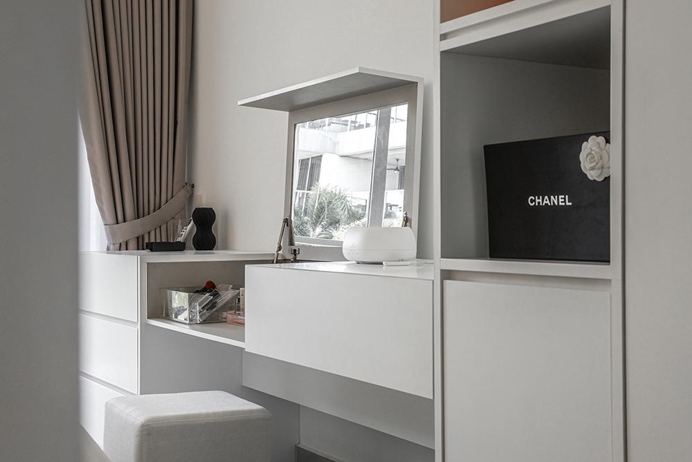 Minimalist Bedroom with Bedroom Dresser and Storage Cabinets