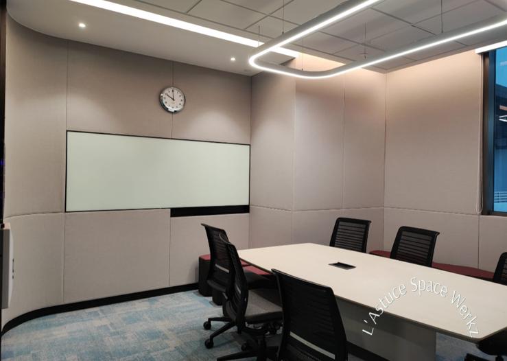 Modern Office with Desk and Desk Chairs