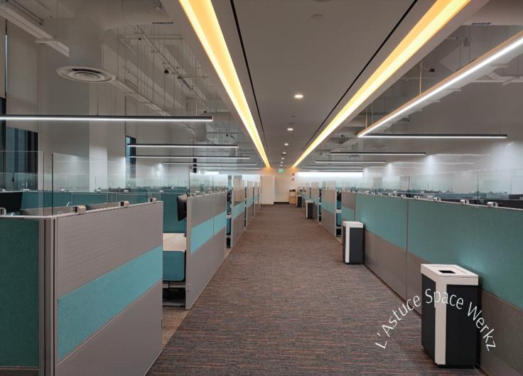 Modern Office with Desk and Desk Chairs