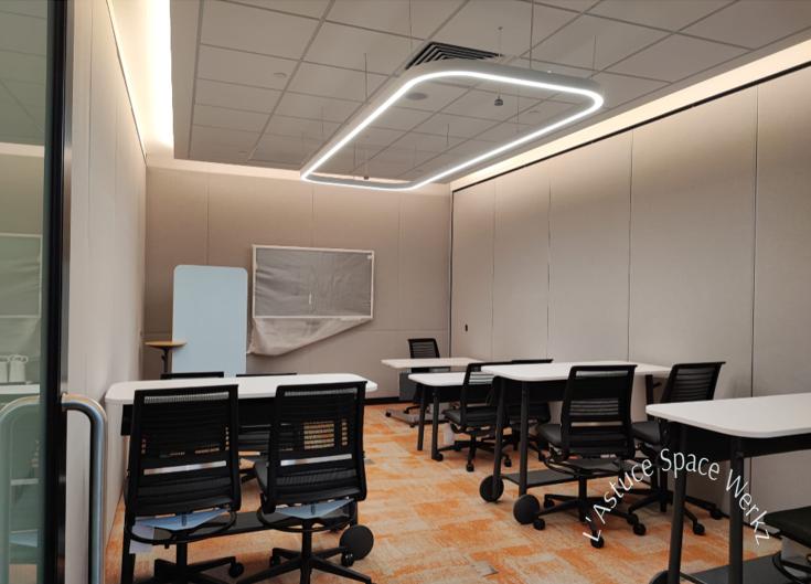 Modern Office with Desk and Desk Chairs