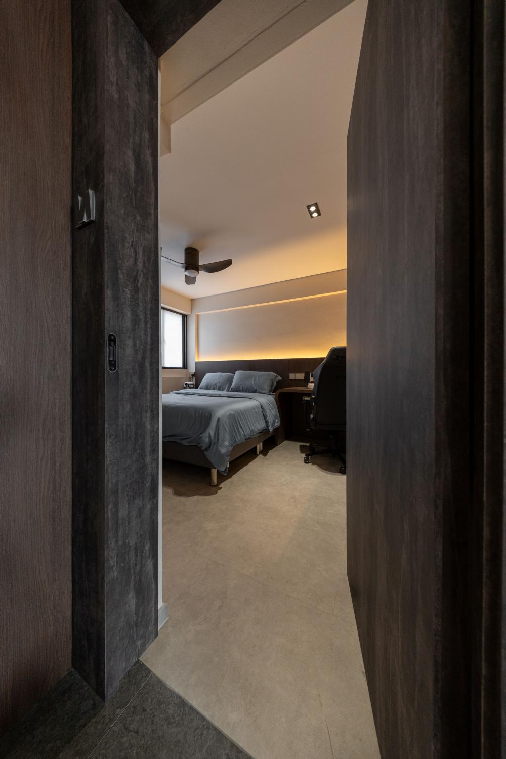 Scandinavian Bedroom with Wardrobe and Closet