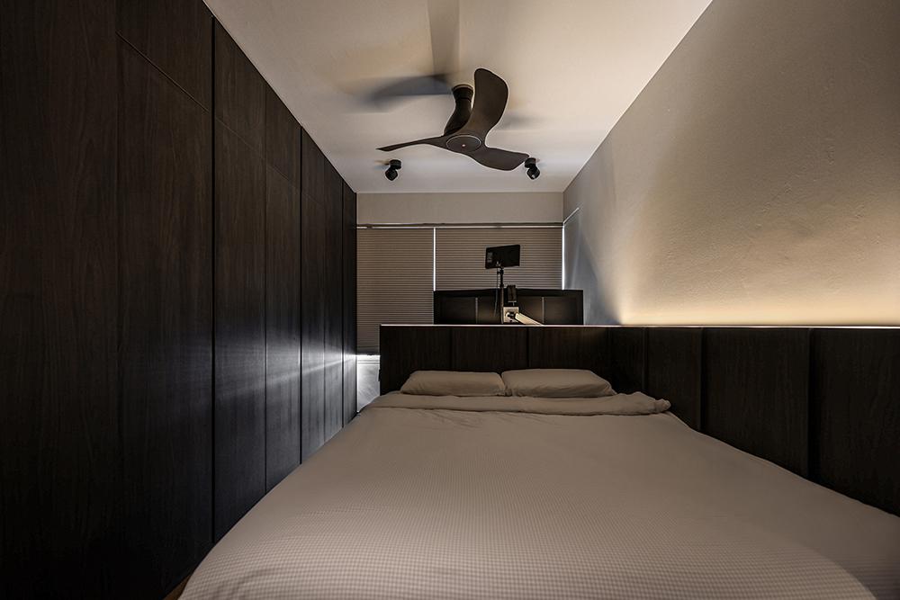 Modern Bedroom with Wardrobe and Built-in Bed