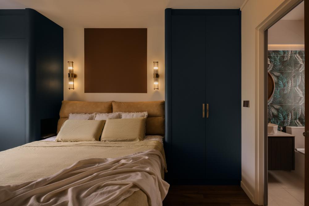 Eclectic Bedroom with Wardrobe and Queen Bed