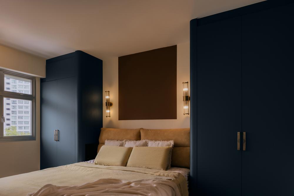 Eclectic Bedroom with Wardrobe and Queen Bed