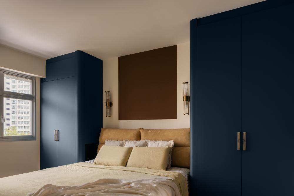 Eclectic Bedroom with Wardrobe and Queen Bed