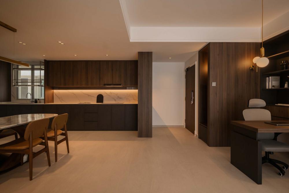 Modern Kitchen with Countertop and Cupboard