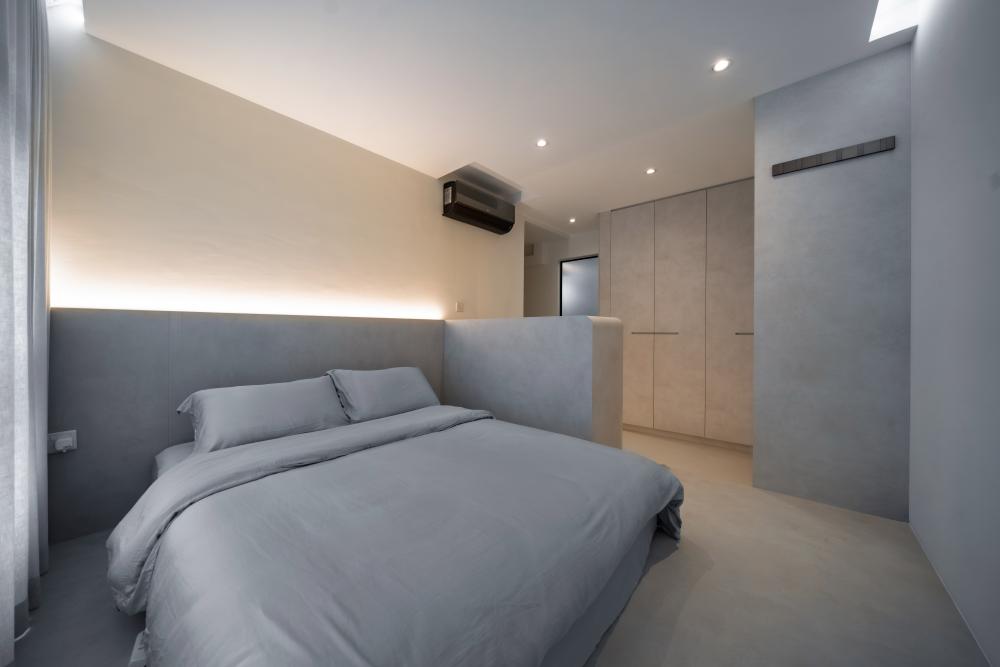 Modern Bedroom with Cove Lighting and Queen Bed