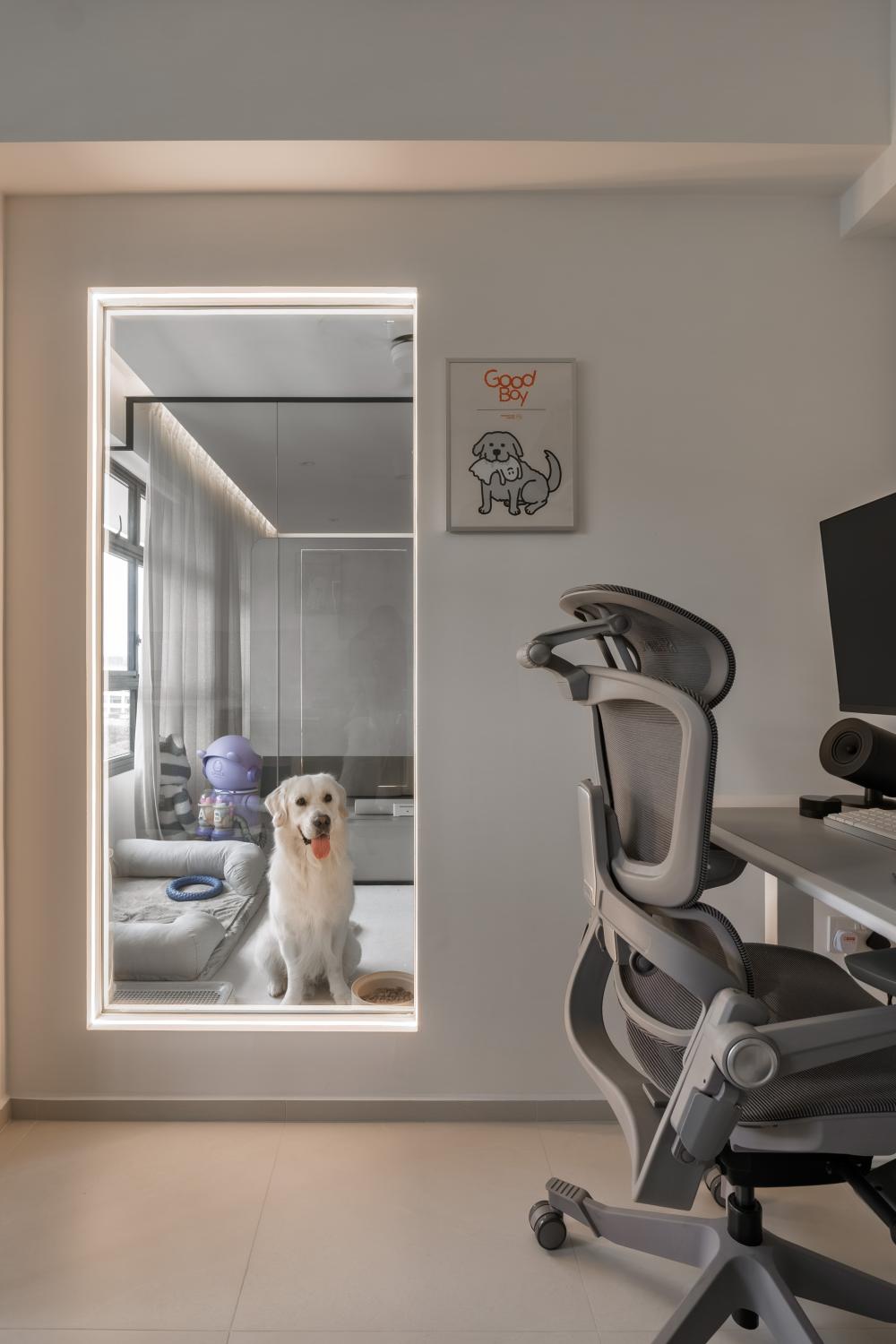 Modern Home Office with Computer and Computer Table