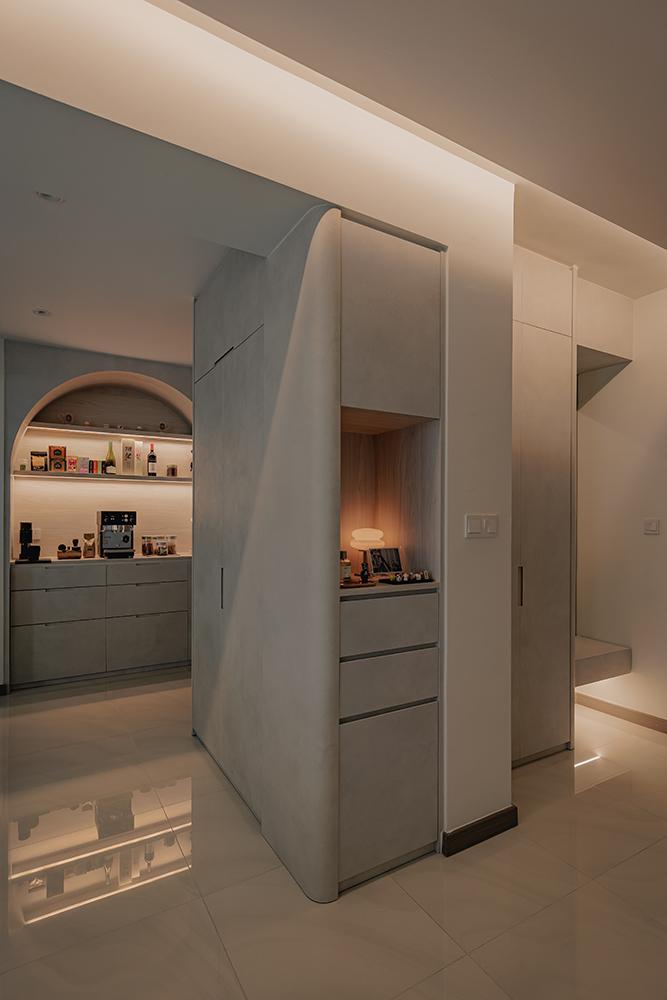 Modern Foyer with Settee and Sofa