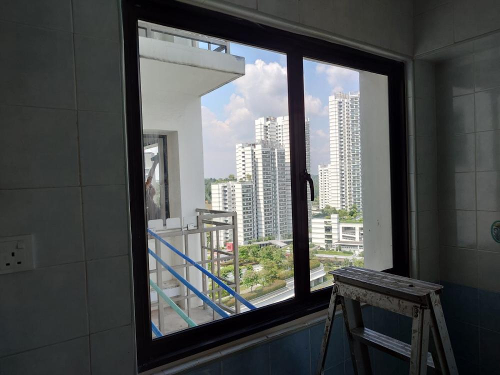Asian Kitchen with Kitchen Window and Kitchen Island
