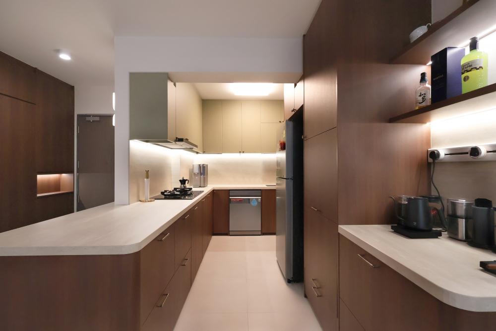 Modern Kitchen with Kitchen Window and Open Kitchen