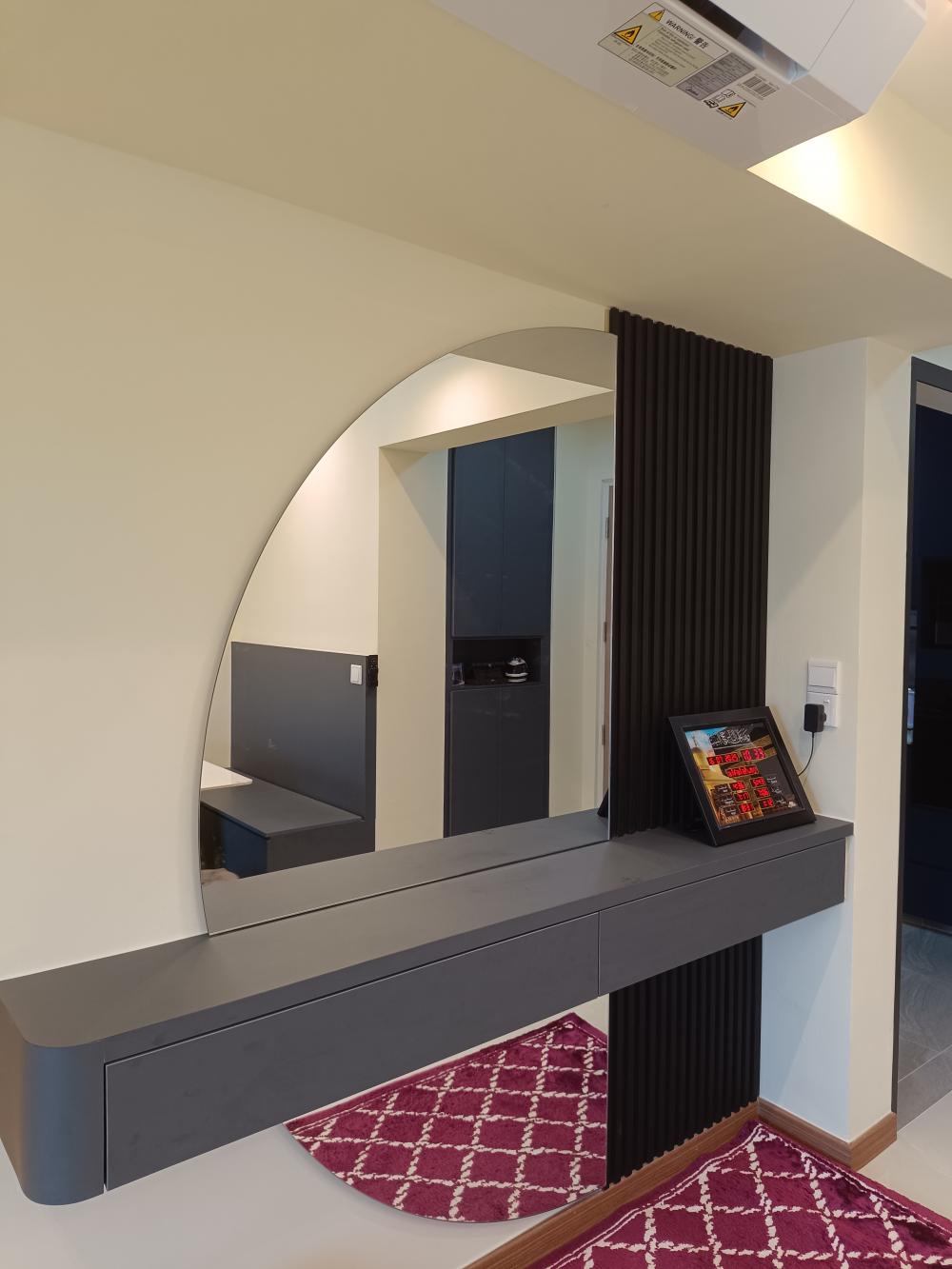 Modern Entryway with Mirror and Console Table