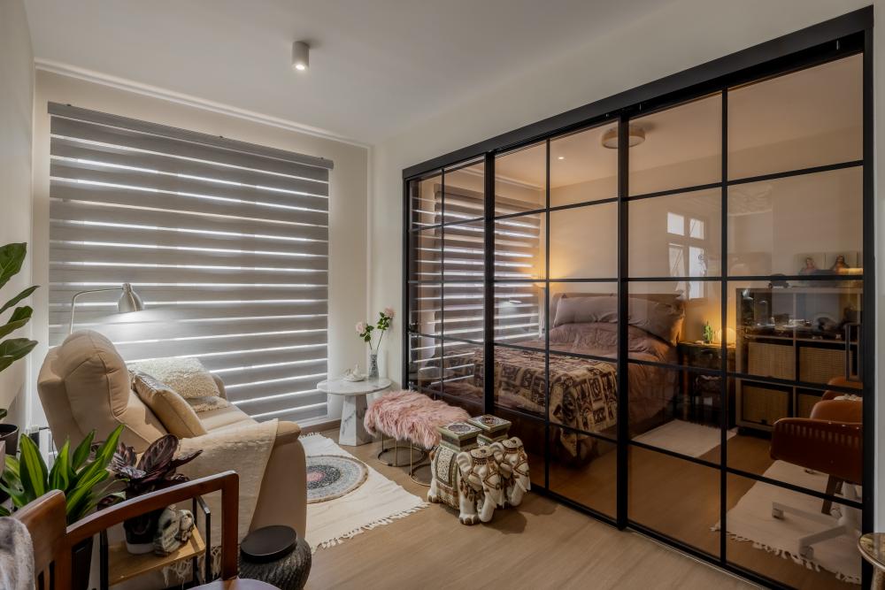 Contemporary Bedroom with Wardrobe and Sliding Wardrobe