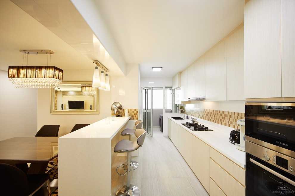 Contemporary Kitchen with Kitchen Window and Kitchen Island