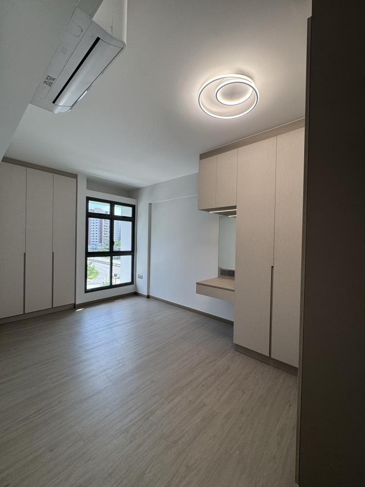 Modern Bedroom with Ceiling Light and Wardrobe