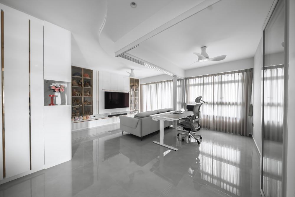 Contemporary Living Room with Sofa and TV