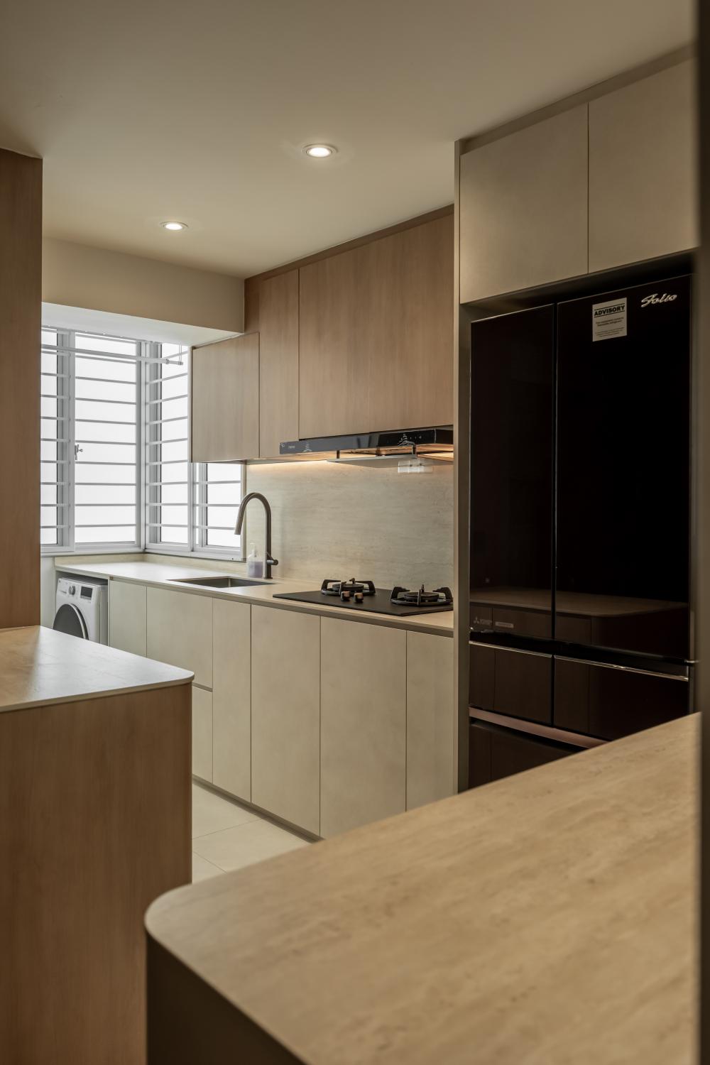 Scandinavian Kitchen with Countertop and Kitchen Accessories
