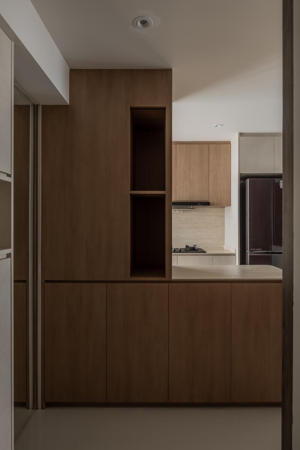 Scandinavian Kitchen with Kitchen Island and Cupboard