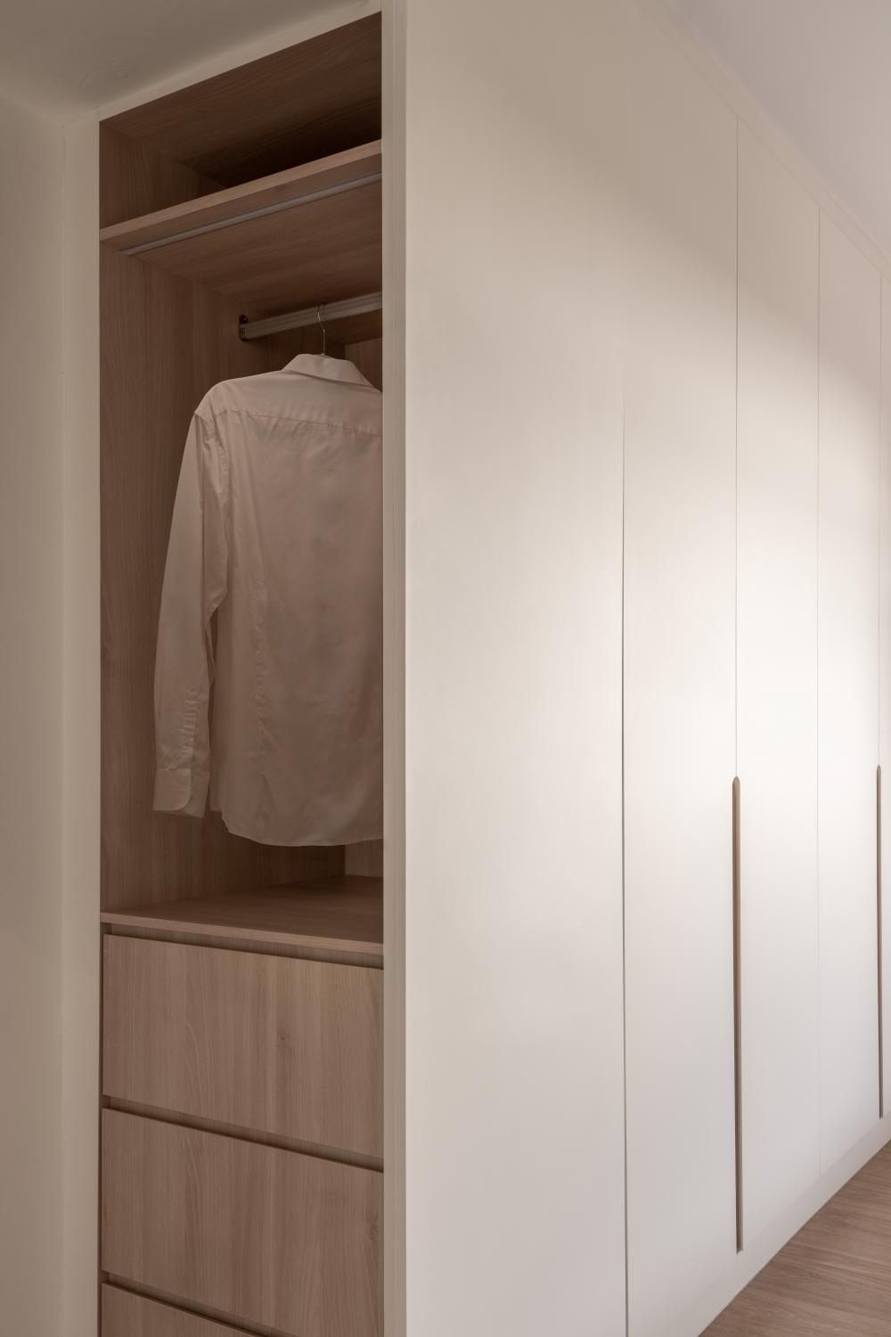 Scandinavian Bedroom with Wardrobe and Storage Cabinets