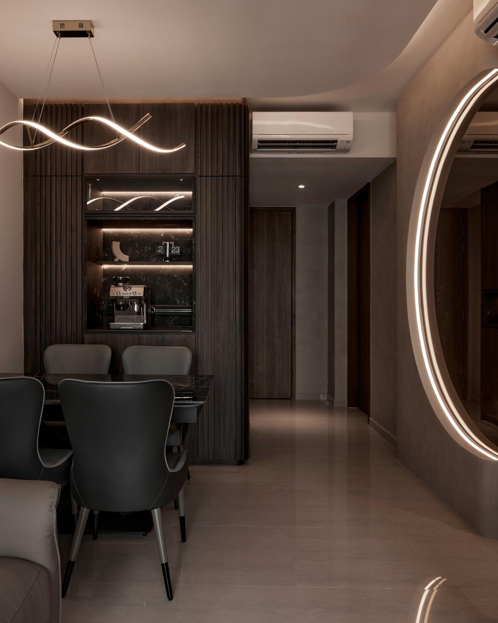 Modern Dining Room with Dining Table and Dining Chairs
