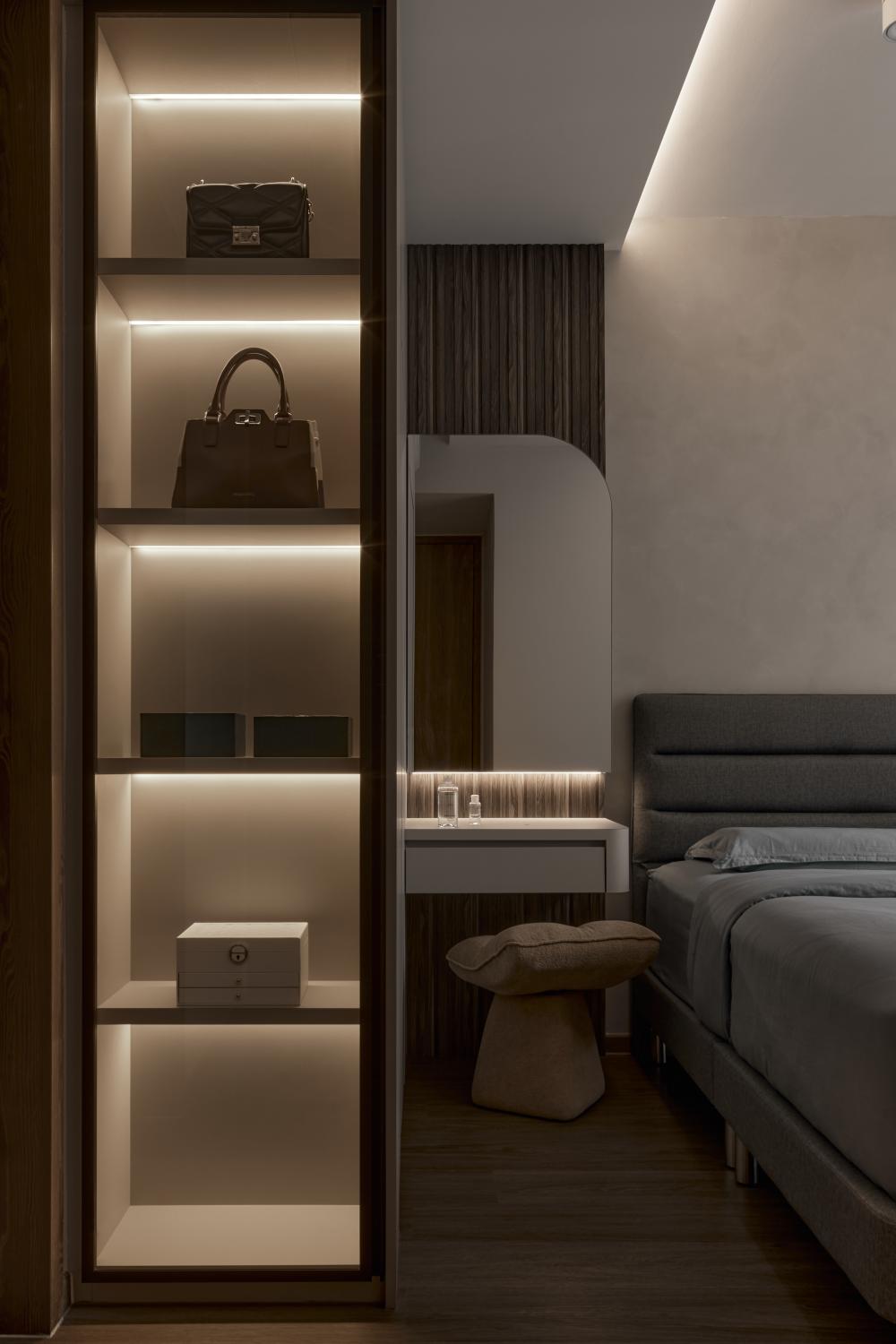 Modern Bedroom with Clothes Storage and Dressing Table