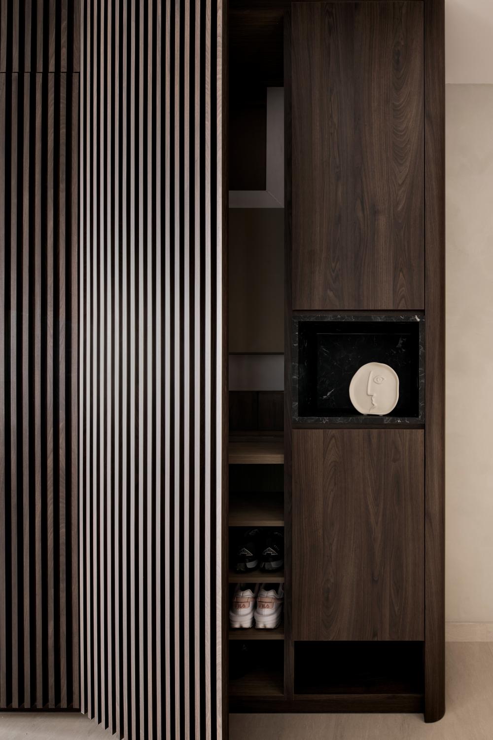 Modern Entryway with Small Storage and Shoe Cabinets