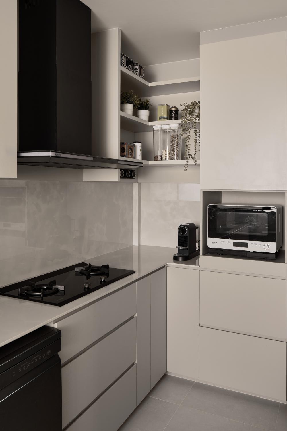 Contemporary Kitchen with Open Kitchen and Kitchen Cabinets