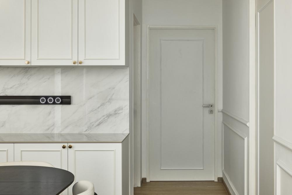 Asian Dining Room with Dining Table and Storage Cabinets