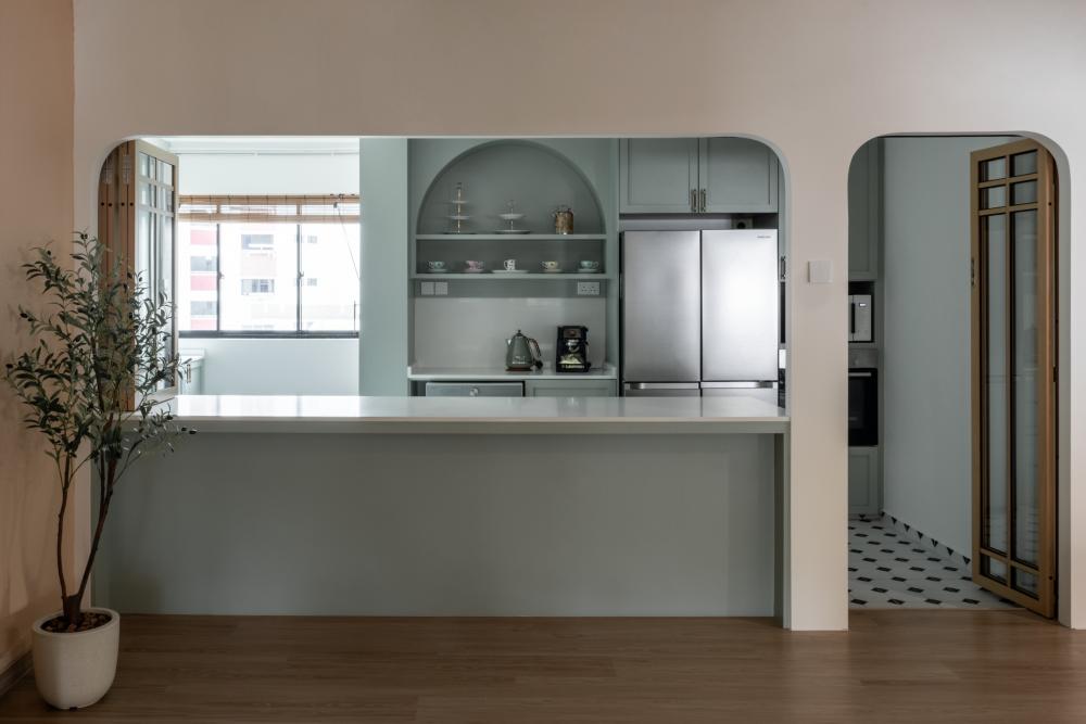 Modern Kitchen with Open Kitchen and Kitchen Cabinets