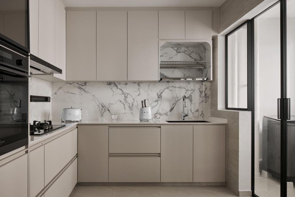 Asian Kitchen with Kitchen Island and Kitchen Tap