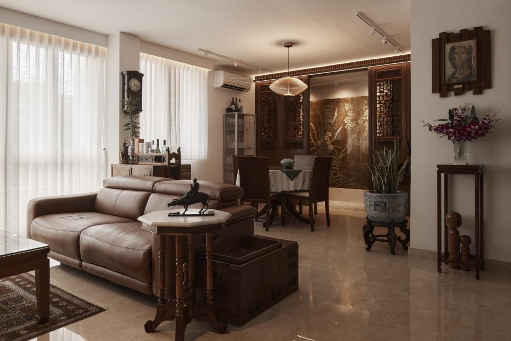 Asian Dining Room with Dining Table and Dining Chairs