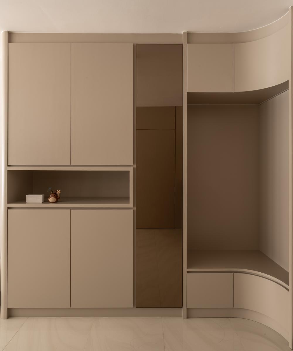 Modern Entryway with Shoe Rack and Small Storage