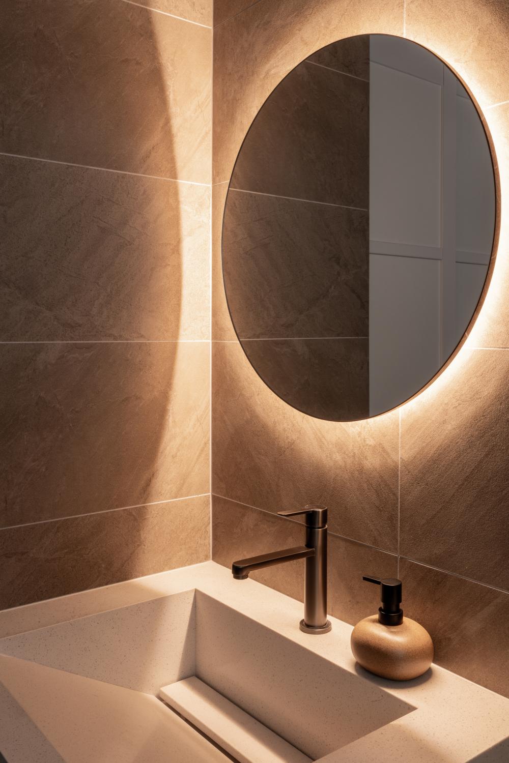 Modern Bathroom with Mirror and Bathroom Mirrors